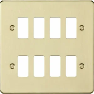 8G Grid Faceplate - Brushed Brass
