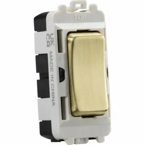 20AX 2 Way SP Module (Centre Off) - Brushed Brass