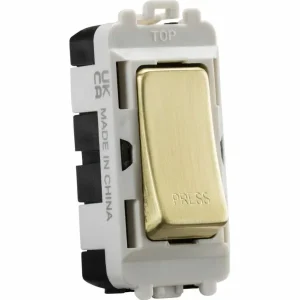 20AX 2 Way Retractive SP Module (Marked PRESS) - Brushed Brass