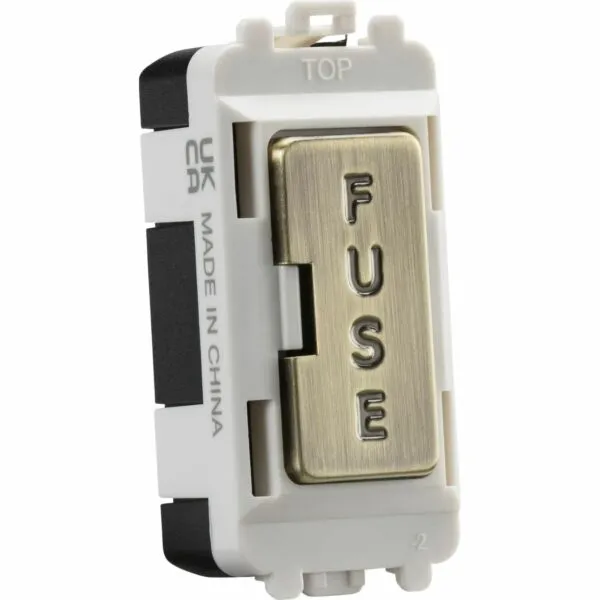 13A Fused Module - Antique Brass