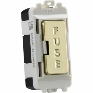 13A Fused Module - Brushed Brass