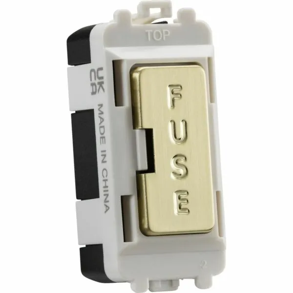 13A Fused Module - Brushed Brass