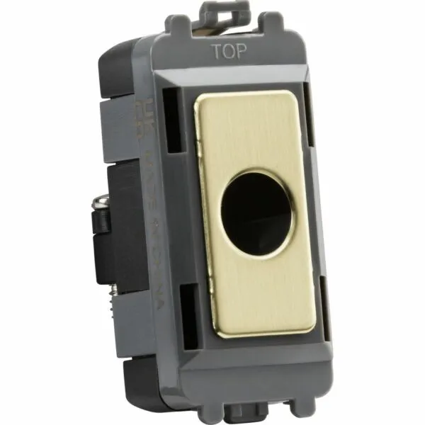 Flex Outlet Module (Up to 10mm) - Brushed Brass