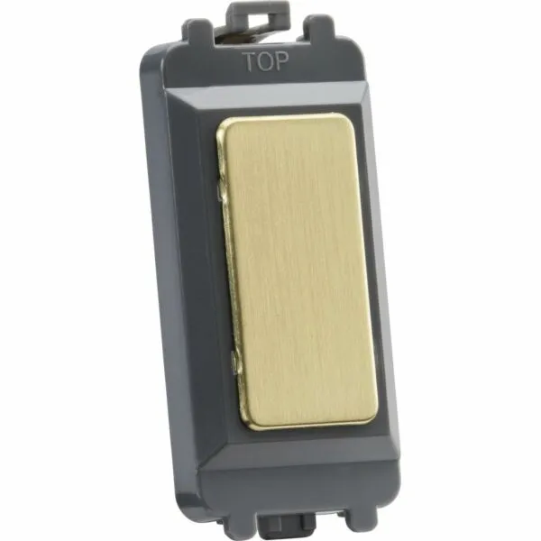 Blank Grid Module - Brushed Brass