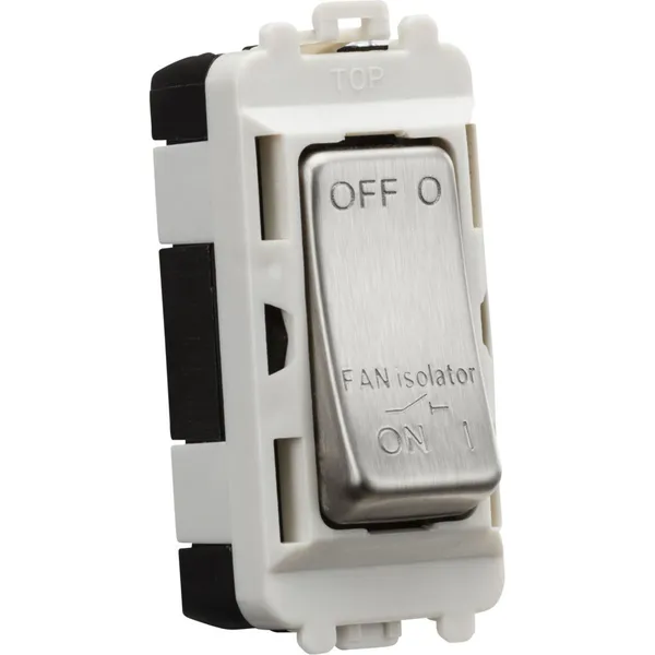 10A Fan Isolator Module - Brushed Chrome