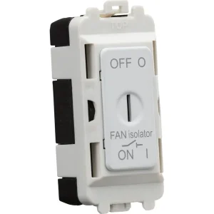 10A Fan Isolator Key Switch Module - Matt White