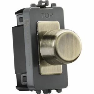 6A 1G 2-Way Dummy Dimmer Module - Antique Brass