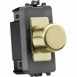 6A 1G 2-Way Dummy Dimmer Module - Brushed Brass