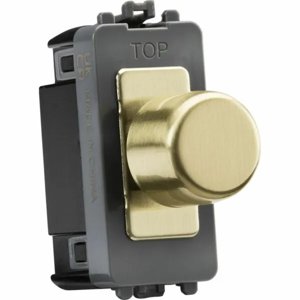 6A 1G 2-Way Dummy Dimmer Module - Brushed Brass