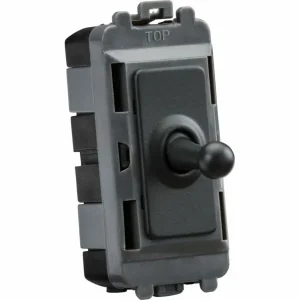 Knightsbridge 20AX 1G DP Toggle Switch - Anthracite