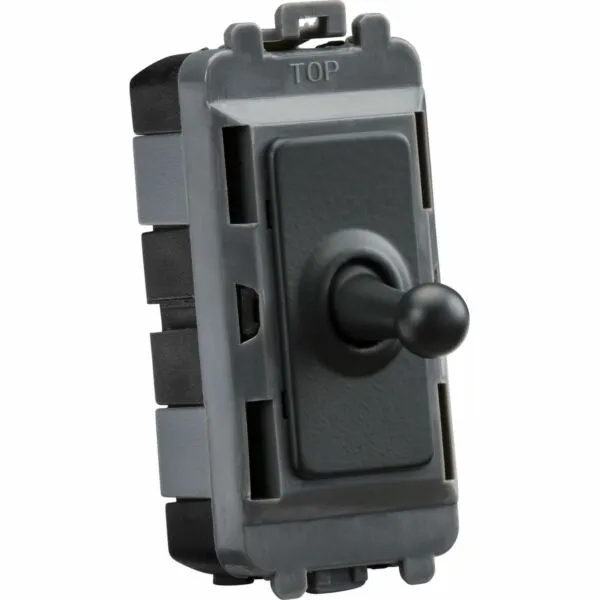 Knightsbridge 20AX 1G DP Toggle Switch - Anthracite