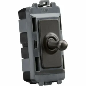 Knightsbridge 20AX 1G DP Toggle Switch - Smoked Bronze