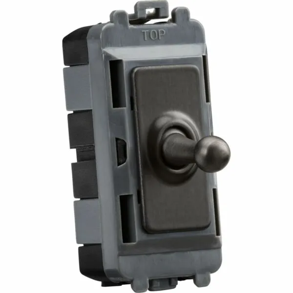 Knightsbridge 20AX 1G DP Toggle Switch - Smoked Bronze