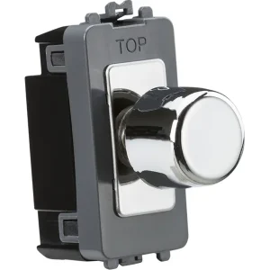 6A 1G 2-way Dummy Dimmer Module - Polished Chrome