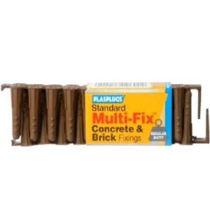 GP600 Plasplug Heavy Duty Multi - Fix Concrete & Brick Fixings 6mm
