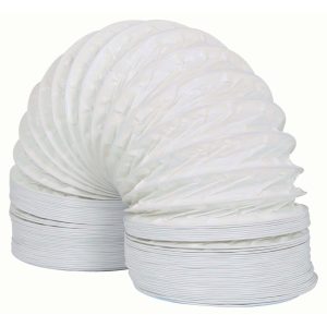 100mm White Flexible PVC Ducting Hose 3m