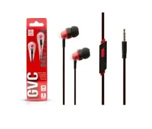 GVC Bass Power Stereo Sound Noise Isolating 'Earphones' Red
