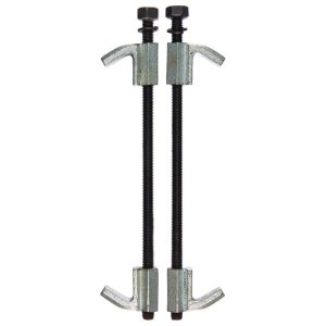 Pair of automotive suspension coil spring compressors