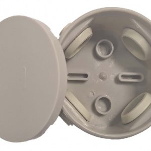 IP44 Round Junction Box with Grommets 65 x 35mm