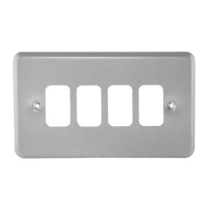 MK K3494ALM 4 Module Front Plate For Metal Clad (4G Double Grid Cover Plate)