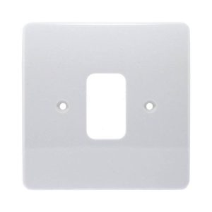 MK K3631WHI 1 Gang Grid Front Plate 86mm x 86mm White Moulded MK Logic Plus