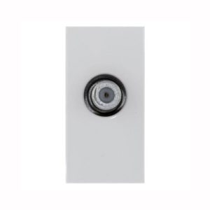 MK K5855WHI F Type Satellite Socket Euro Module Logic Plus White 25 x 50mm