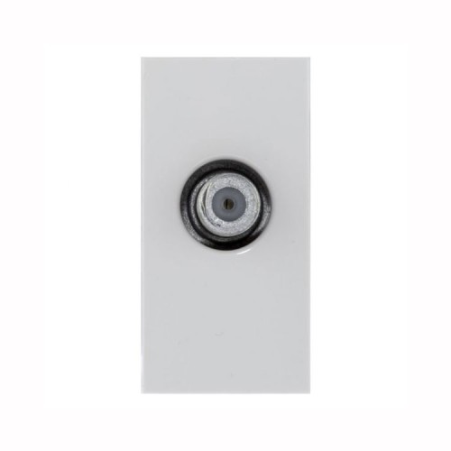 MK K5855WHI F Type Satellite Socket Euro Module Logic Plus White 25 x 50mm