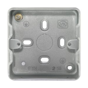 MK K8891ALM 1 Gang 38mm Surface Metal Clad Box for 1 or 2 Grid Modules 5