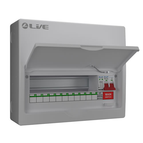 14 Module Metal Cons Unit 100A M/S + 20/40KA DP Surge Device