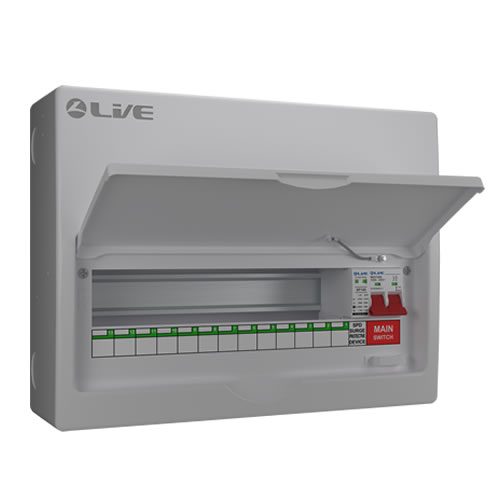 16 Module Metal Cons Unit 100A M/S + 20/40KA DP Surge Device