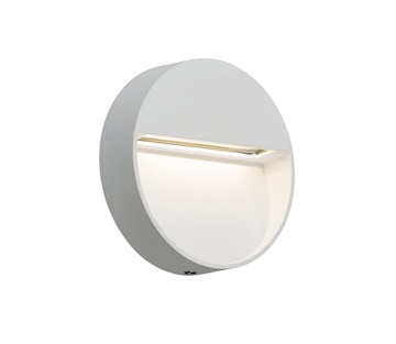 230V IP44 3W LED Round Wall/Guide Light - White