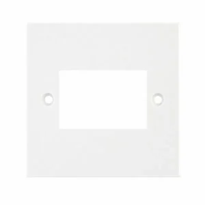 M-3G Square White 3 Aperture Square Modular Front Plate