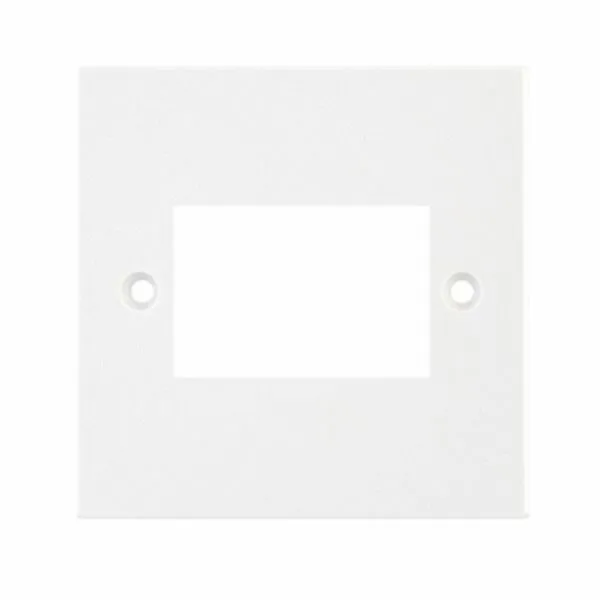 M-3G Square White 3 Aperture Square Modular Front Plate