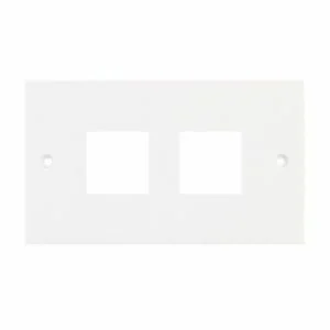 M-4G Square White 4 Aperture Square Modular Front Plate