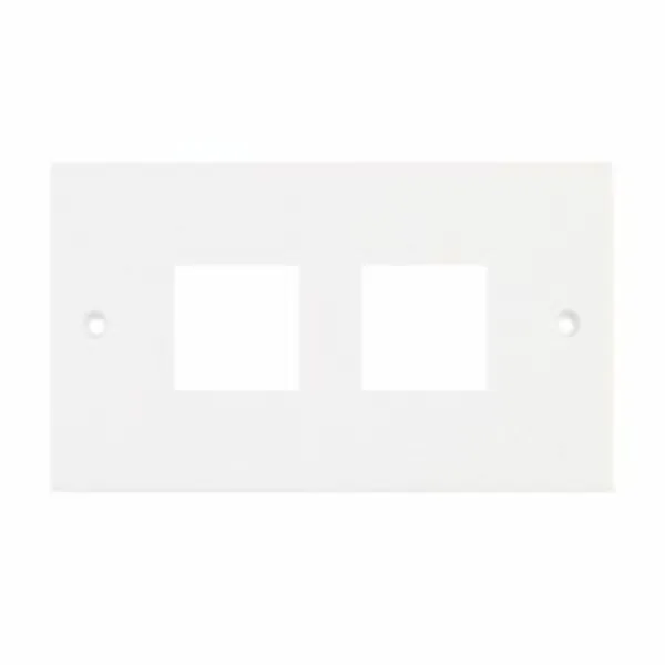 M-4G Square White 4 Aperture Square Modular Front Plate