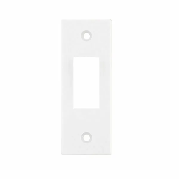 M-8G Square White 1 Aperture Square Modular Architrave Front Plate