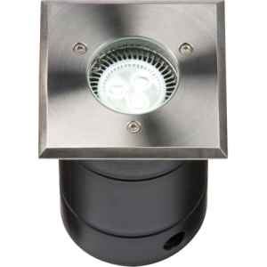 WSGULED 230V IP67 Grade 304 Stainless Steel Driveover Ground Light, Square
