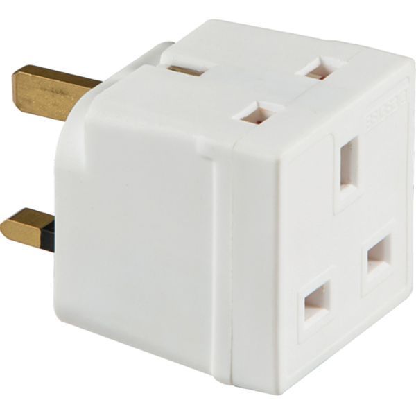 1350 13A 2-Way Mains Unfused Adaptor