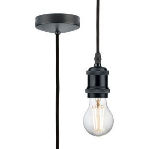 8271LAT 1.8m E27 Vintage Pendant Set - Anthracite