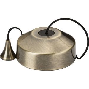 8301AB 1-Way 10-150W (5-100W LED) Trailing Edge Pull Cord Dimmer Switch - Antique Brass