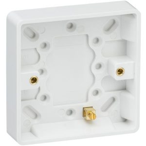 CU1300 Single 16mm Pattress Box with Earth Terminal