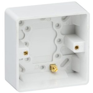 CU1700 Single 35mm Pattress Box with Earth Terminal