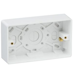 CU1800 Double 35mm Pattress Box with Earth Terminal