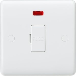 CU6000NF 13A Fused Spur Unit with Neon and Flex Outlet from Base