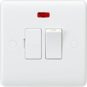 CU6300NF 13A Switched Fused Spur Unit with Neon and Flex Outlet from Base