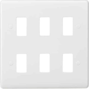 CUG6 6G Curved Edge Grid Faceplate