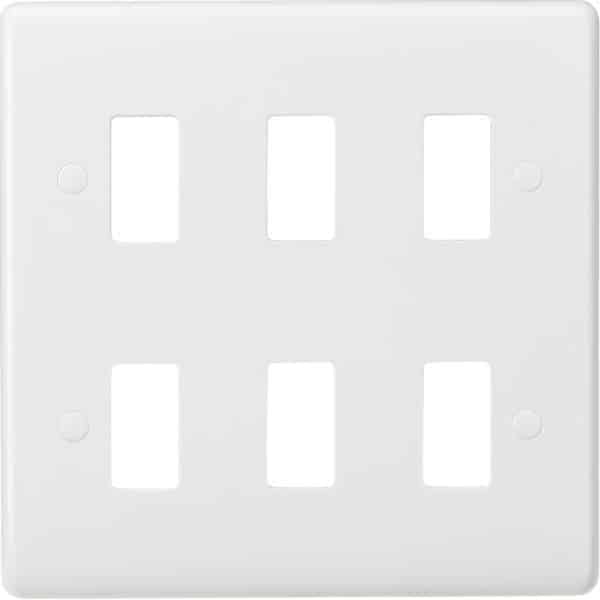CUG6 6G Curved Edge Grid Faceplate