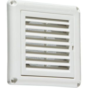 100mm/4 inch Extractor Fan Grille with Fly Screen - White