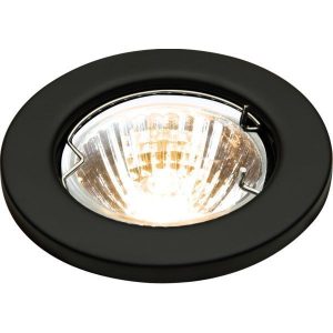 L02BK1 IP20 12V 50W max. L/V Matt Black Downlight with Bridge