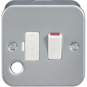 M6300F Metal Clad 13A Switched Fused Spur Unit with Flex Outlet